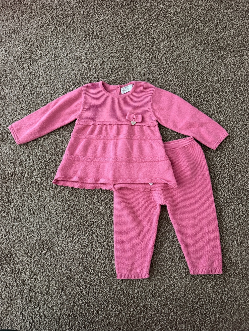 Mayoral Pink Knit Two-Piece Set